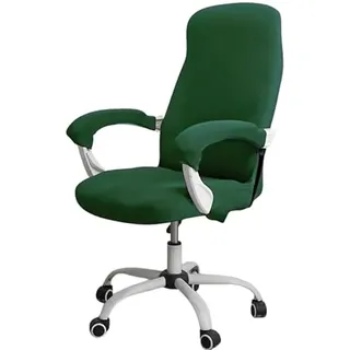 Domidekor – Stuhlhussen für Bürostuhl Grün – Hussen für Office Chair – Stuhlbezug für Drehstuhl – Bezug für Computerstuhl – Überzug für Schreibtischstuhl – Husse für Bürosessel