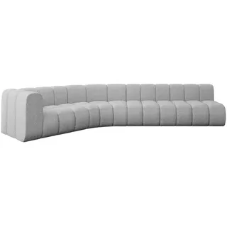altdecor Ecksofa Textil 5-Sitzer Hellgrau