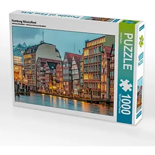 CALVENDO Puzzle Hamburg Nikolaifleet 1000 Teile Puzzle quer | Lege-Größe cm Foto-Puzzle für glückliche Stunden