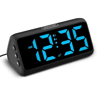 Lauter Wecker Für Tiefschläfer, Digitalwecker Mit LED Display, Doppelalarm, 5 He