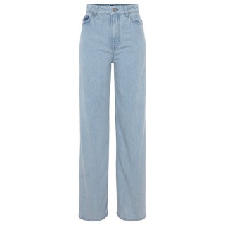 BOSS ORANGE Weite Jeans Marlene High Rise Hochbund High Waist Premium Denim Jeans im 5-Pocket-Style blau