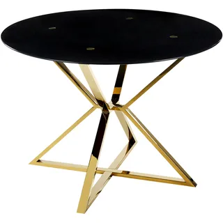 Beliani Bosco Ø 105 cm schwarz/gold
