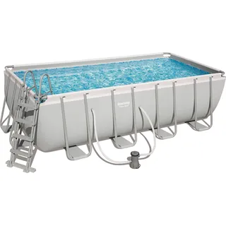 BESTWAY Power Steel Frame Pool Set 488 x 244 x 122 cm inkl. Filterpumpe