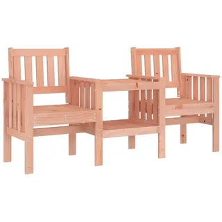 vidaXL Gartenbank Massivholz Douglasie mit Tisch 2-Sitzer
