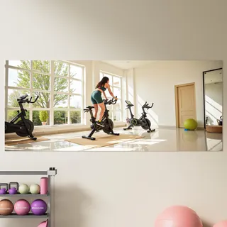 Hasipu Ganzkörperspiegel 245x100cm, Spiegel Fitnessraum groß, Wandspiegel Tanzspiegel, Gehärtetes Glas Rahmenlose Spiegel für Garage, Fitnessstudio, Zuhause Yoga