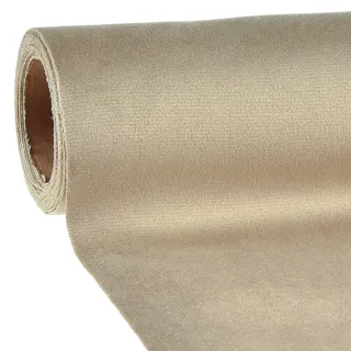 Samt Tischläufer Beige 28x270cm Festlich Dekorativ