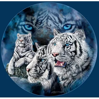 Realb2b Malen nach Zahlen XL 5d Diamond Painting Weißer Tiger Malen nach Zahlen 50x65cm (Komplettset für 5D Diamond Painting inklusive Leinwand, Diamanten und Werkzeugen, Diamond Painting Set mit Zubehör für DIY-Kreativität und Entspannung), 50x65cm 5D Diamond Painting mit präziser Klebeschicht & Zubehör