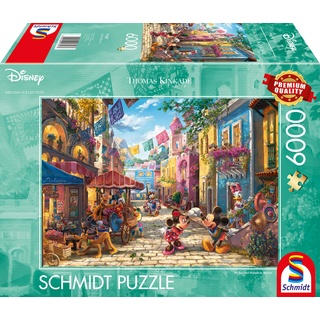 Schmidt Spiele 57397 Thomas Kinkade, Disney, Mickey and Minnie in Mexico, 6000 Teile Puzzle