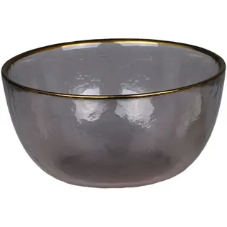 Chic Antique Glasschale mit Goldrand in Grau | Gold | Gr.: onesize