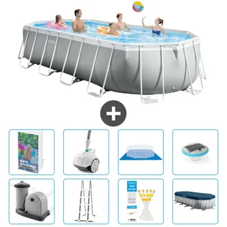 Prism Frame Pool Oval - 610x305x122 Cm - 9-teilig  S552