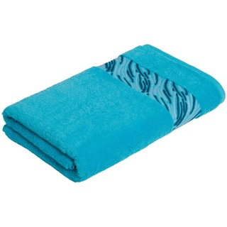 frottana Shadow Handtuch 50 x 100 cm aus 100% Baumwolle, turquoise