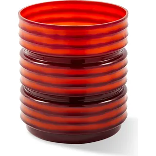 Layer Glasvase 28 cm, rot
