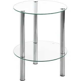Haku-Möbel Beistelltisch Glas transparent 35 x 47 x 35 cm
