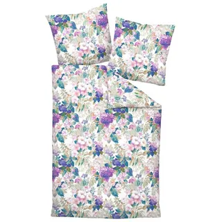 JANINE Carmen S Floral Blau 135 x 200 cm + 80 x 80 cm