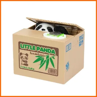 Panda Spardose Elektronisch für Kinder 12x10x9 cm, kreative Deko, Geschenkidee