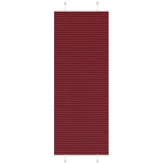 Plissee Bordeaux, 75 x 200 cm, Stoff Breite 74,4 cm, 100 % Polyester für Privatsphäre und Sonnenschutz, Wandmontage oder Fenster, moderne Dekoration für Wohnzimmer