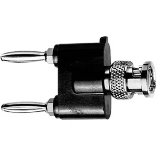 Telegärtner Messadapter BNC-Stecker - Lamellenstecker 4 mm, Lamellenstecker 4mm Schwarz, Silber