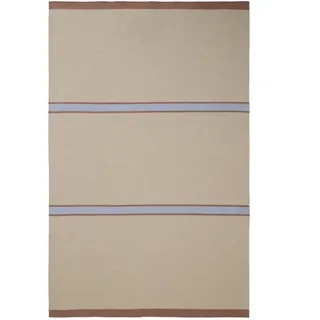 benuta Pure Wollteppich Livio Beige/Blau 120x170 cm - Naturfaserteppich aus Wolle