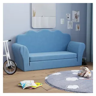 vidaXL Schlafsofa 2-Sitzer blau weich