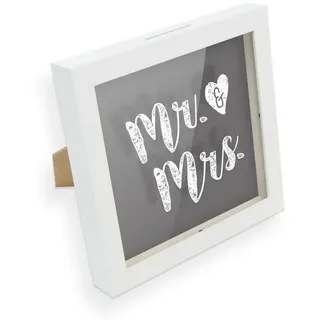 itenga Spardose itenga Bilderrahmen Spardose Mr. & Mrs. (Motiv 21) - Einleger, Plexigl