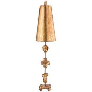 Fragment Lampe, Gold, mit Lampenschirm