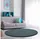 Paco Home Teppich Tatami 475 rund Höhe 24 mm Kurzflor Uni Farben mit Memory Foam waschbar blau grau Ø 160 cm x 24 mm