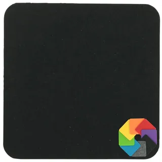 Design Filz Untersetzer eckig - 25x25cm in schwarz für Glas, Getränke, Bar, Tasse, Vase