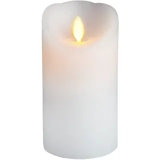 Star LED-Wachskerze Twinkle Flame mit beweglicher Flamme, batterie betrieben Sichtkarton, 15 x 8 cm, weiß 068-73