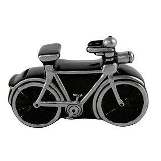 wunderschöne Spardose Fahrrad schwarz 17cm aus Keramik mit Gummipfropfen