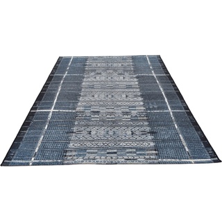 Teppich Outdoor-Africa 38, Gino Falcone, rechteckig, Höhe: 5 mm, Flachgewebe, Ethno Style, In- und Outdoor geeignet blau 300 cm x 400 cm x 5 mm