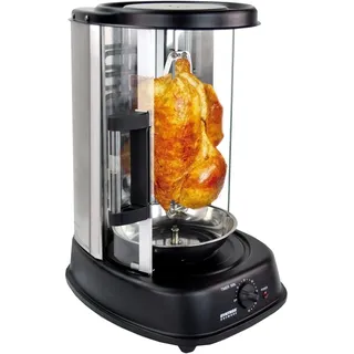 Syntrox Germany Dönergrill Drimexa mit Glastür Gyrosgrill, Hähnchengrill, Drehspieß, Tischgrill Elektro, Drehspieß mit Auffangschale, Gesund Fettarm grillen (ohne Zubehör)
