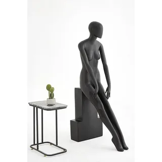Eurotondisplay Schneiderpuppe Weibliche Schaufensterpuppe weiß schwarz matt lackiert Ohren geformt, Nicht zutreffend