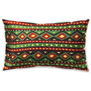 Hengjiang Kissenbezug im afrikanischen Ethno-Stil, rechteckig, geometrischer Druck, doppelseitig, weich, Plüsch, 30 x 50 cm, Orange/Braun, Polyester, 06, About 50 * 30cm
