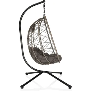 hjh living Hängesessel COCOVA Schwarz/Grau
