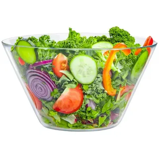 KONZEPT Salatschüssel Salatschüssel aus Glas, Glasschüssel für Salate, (1-tlg), Verfügbare Varianten: 3180 ml und 830 ml. Ø 25 cm