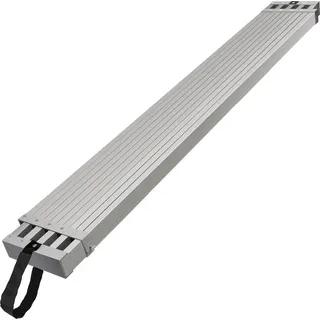 Vevor Teleskop-Arbeitsplanke aus Aluminium, 1,8–2,7 m, 227 kg Tragkraft, 31,8 cm breites Aluminium-Gerüstbrett, Verlängerungs-Bühnenbrett mit rutschfester Plattform, Gerüstleiter-Zubehör