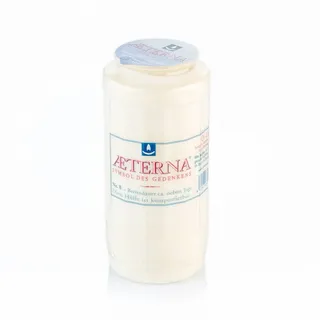 AETERNA-Öllicht, 100% reines Pflanzenöl, Weiß, Nr. 8, Brenndauer 7 Tage, 151/68 mm, Karton mit 20 Stück