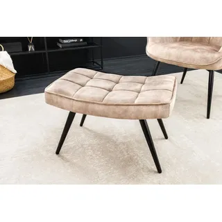 Riess-Ambiente Hocker SCANDINAVIA Samt beige