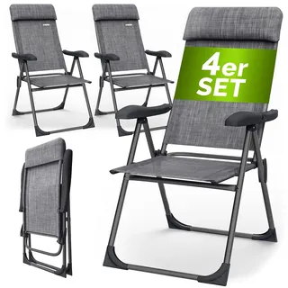 CASARIA Gartenstuhl 73 x 73 x 108 cm grau 4 St.