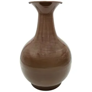 Meinposten Dekovase Vase Blumenvase XXL Metallvase Beige Braun 38x25 Retro Blumengefäß (1 St) braun