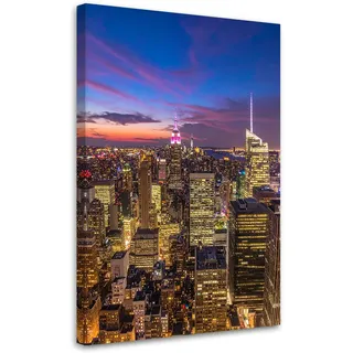 Leinwandbild New York Bei Nacht 40x60
