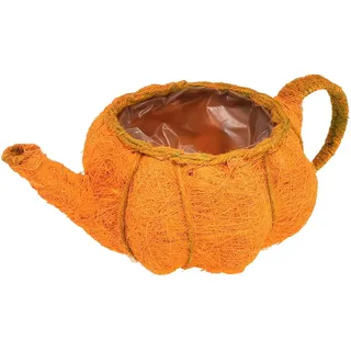 Pflanzkanne Kürbis Deko Herbst Orange-Gelbgrün Ø19cm H12cm
