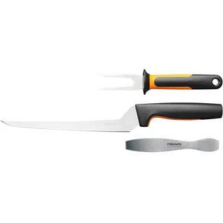 Fiskars Functional Form 3 pcs. fish set 1057560, Küchenmesser, Silber, Orange, Schwarz