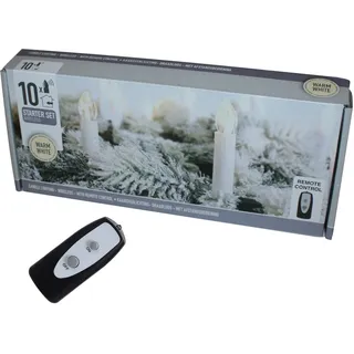 LED Weihnachtsbaumkerzen 10 Stk + Fernbedienung Kerzen Kabellos ERWEITERBAR!