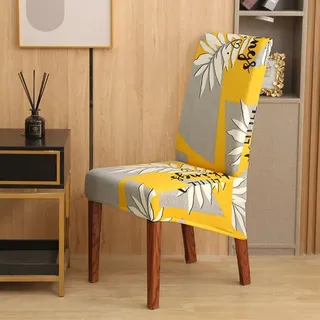 Hochlehner-stuhlhusse Mit Blumenmuster, Stretch-kleid Für Stühle Im Esszimmer, Bei Hochzeiten, Banketten Und Als Heimdekoration, Farbe 10, Größe Xl (60,75 Cm)