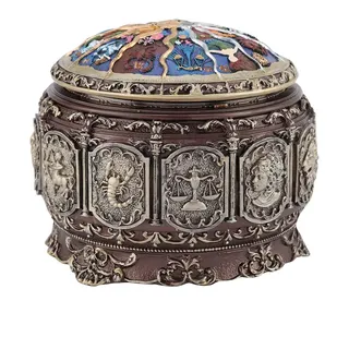 BOROCO Vintage-Spieluhr aus Holz, klassische Spieluhr mit rotierender Göttin, funkelnden LED-Lichtern, spielt Schloss im Himmel, Melodie, Geschenk für Geburtstage, Weihnachten (Schütze)