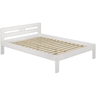 ERST-HOLZ Bett »Massivholzbett weiß Kiefer Jugendbett 120x200 Einzelbett Futonbett mit Rollrost 60.64-12 W«, Massivholzbett weiß Kiefer Jugendbett 120x200 Einzelbett Futonbett mit Rollrost 60.64-12 W