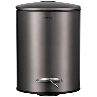 blomus Treteimer -TUBO- | Stahl/Kunststoff | Burned Metal | 3 Liter | H 24 cm x B 16 cm x T 16 cm