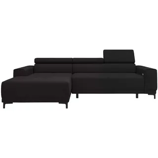 Ecksofa Eckcouch Wohnlandschaft Polsterecke Elektrisch Kopfteilverstellung Grau