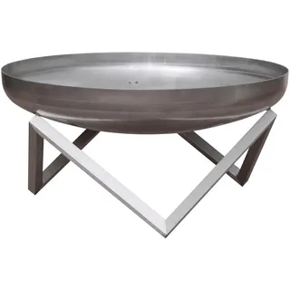Feuerschale Svenskav Design Z XXL 2090, Edelstahl, Metall, 63x36x63 cm, Grüner Punkt, Made in Europe, Handmade in Europe, abnehmbare Standfüße, hitzebeständig, Freizeit, Campingzubehör, Feuerschalen